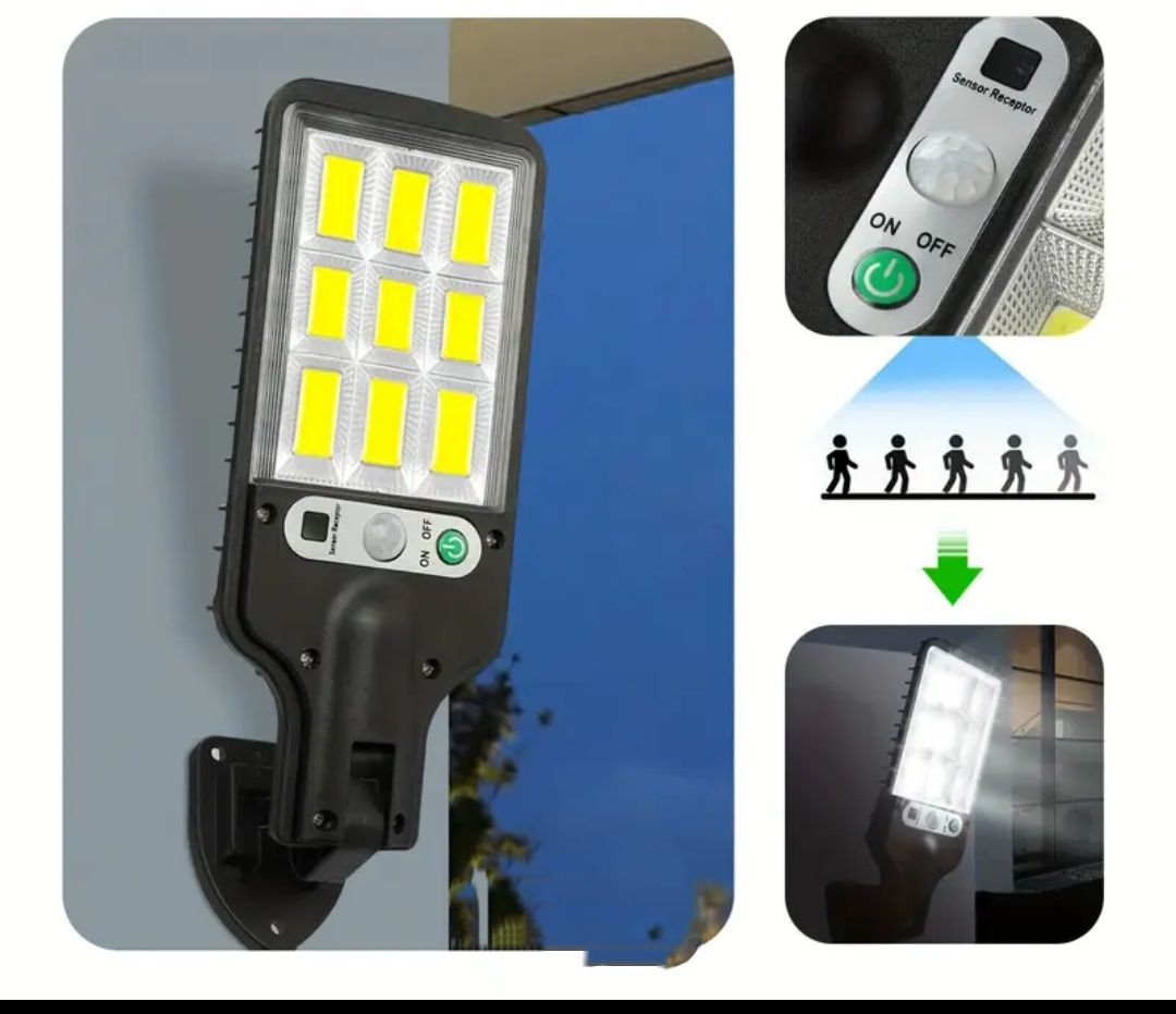 Lampa solarna LED z pilotem