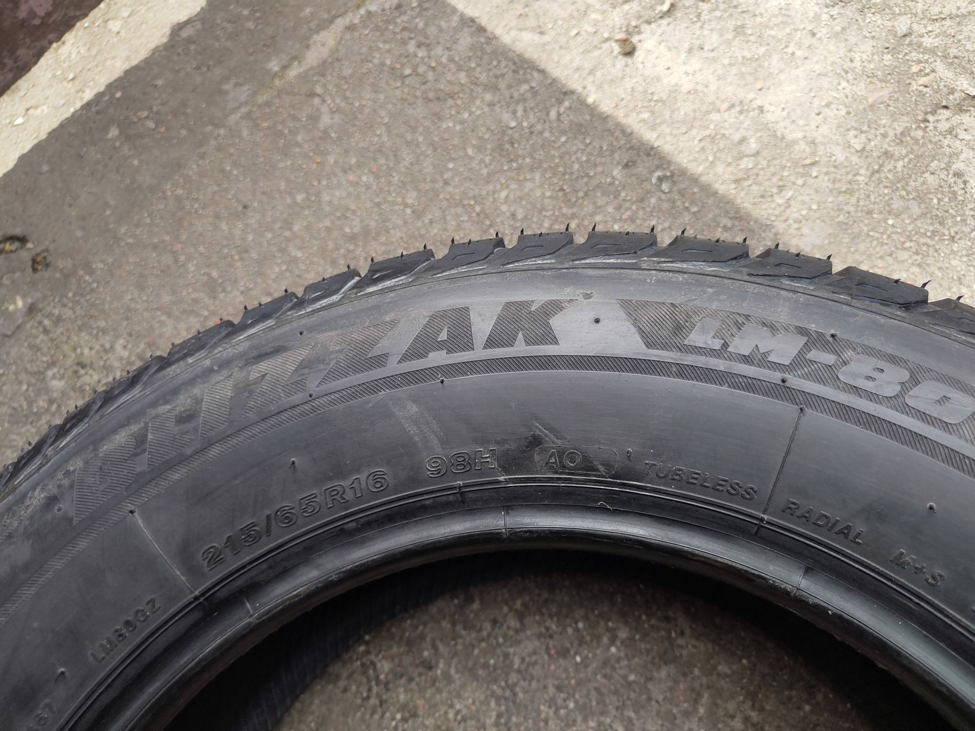 1szt NOWA Bridgestone Blizzak LM-80 215/65/16 98H AO 2019rok NOWA