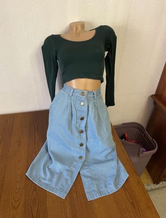 Джинсова спідниця)xs-x