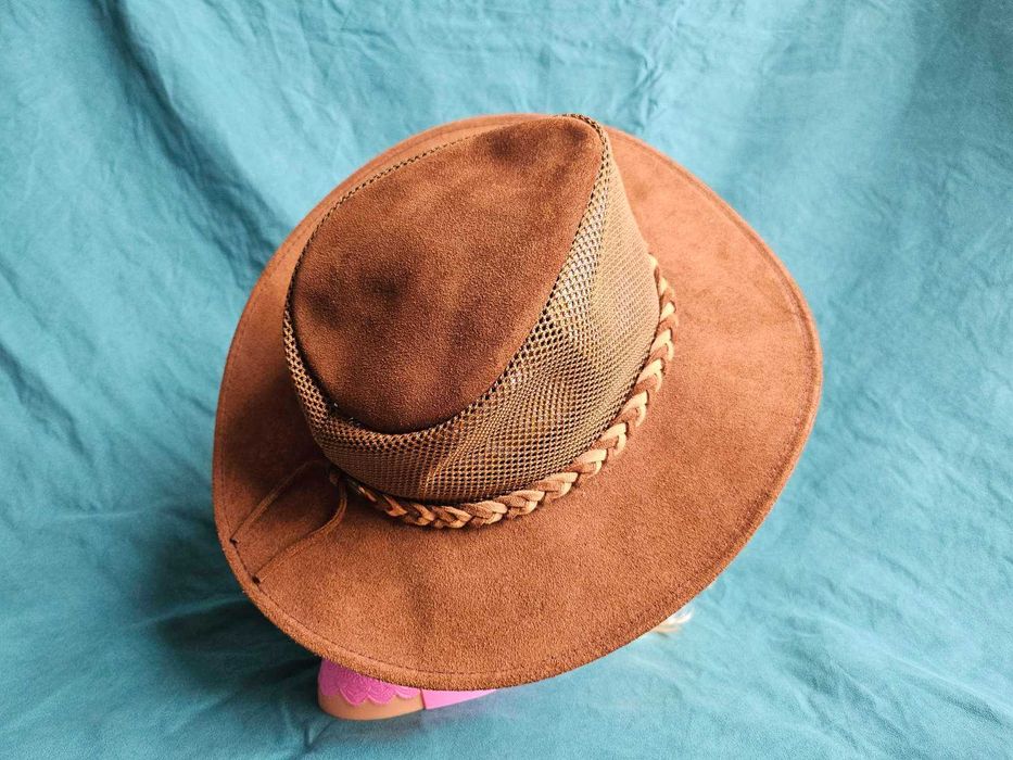 ковбойська шляпа кожа 100% ориг H1H Hanschel hat co USA коричнева р-рL