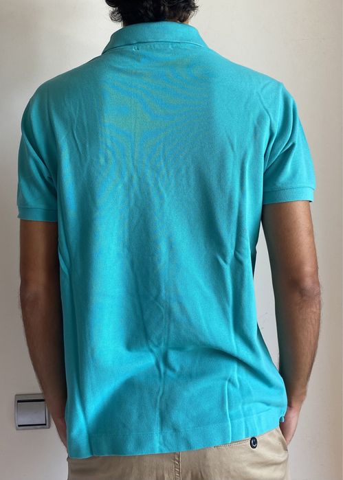 Polo Lacoste azul turquesa