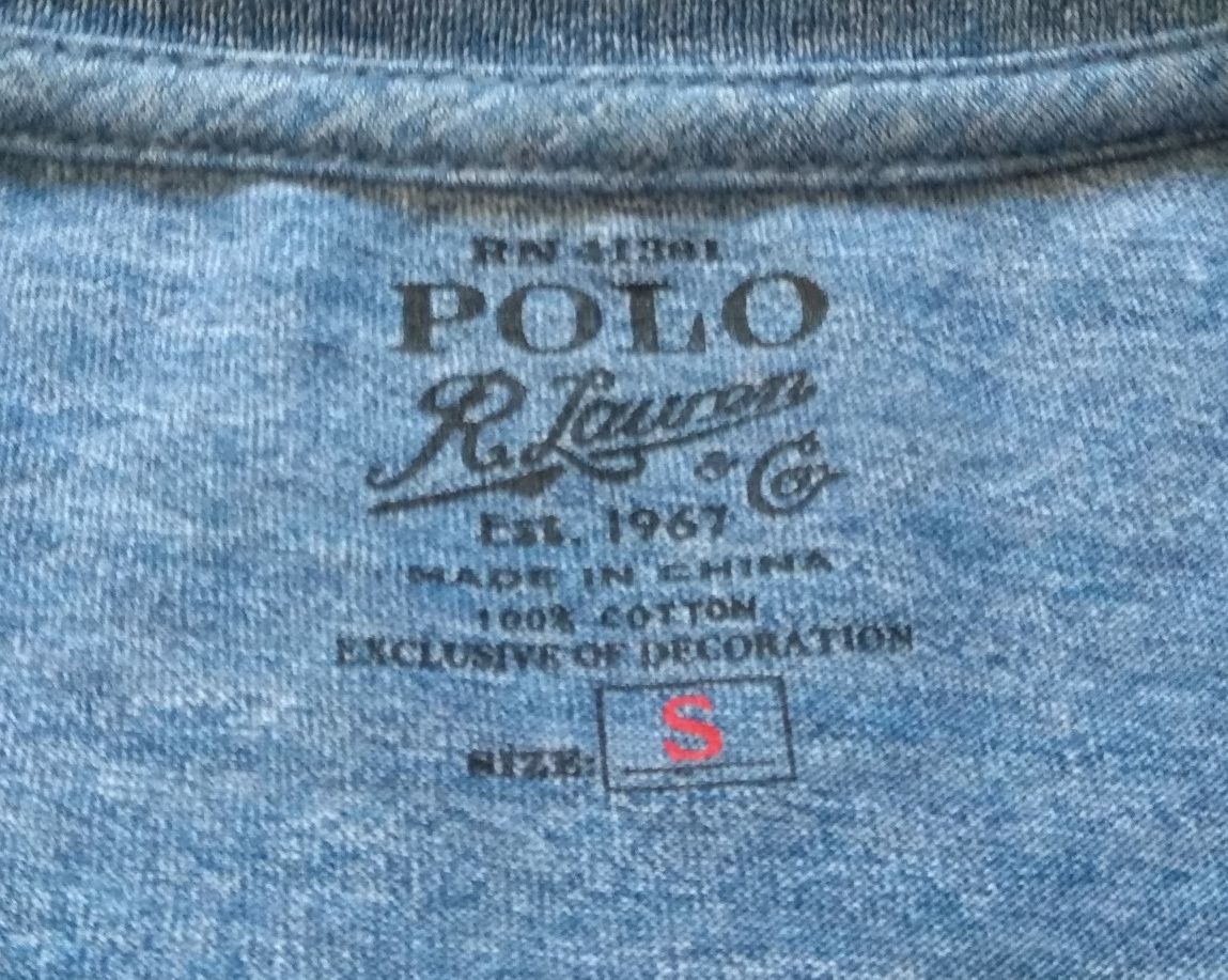 Ralph Lauren Polo лонгслив кофта оригинал S голубая