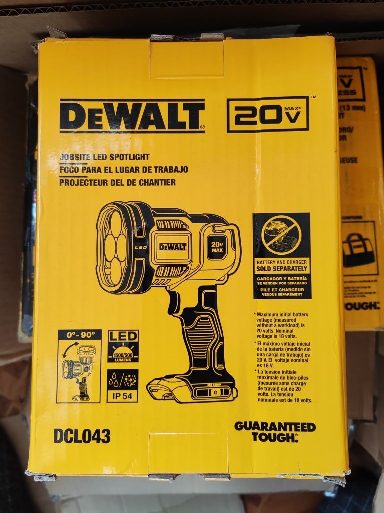 Ліхтар Світлодіодний акумуляторний DeWalt DCL043 із США,