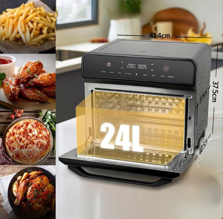 Air Fryer Frytkownica Beztłuszczowa Piekarnik XXL 24L Grill Rożen