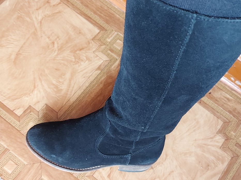 Сапоги осінні натуральний замш