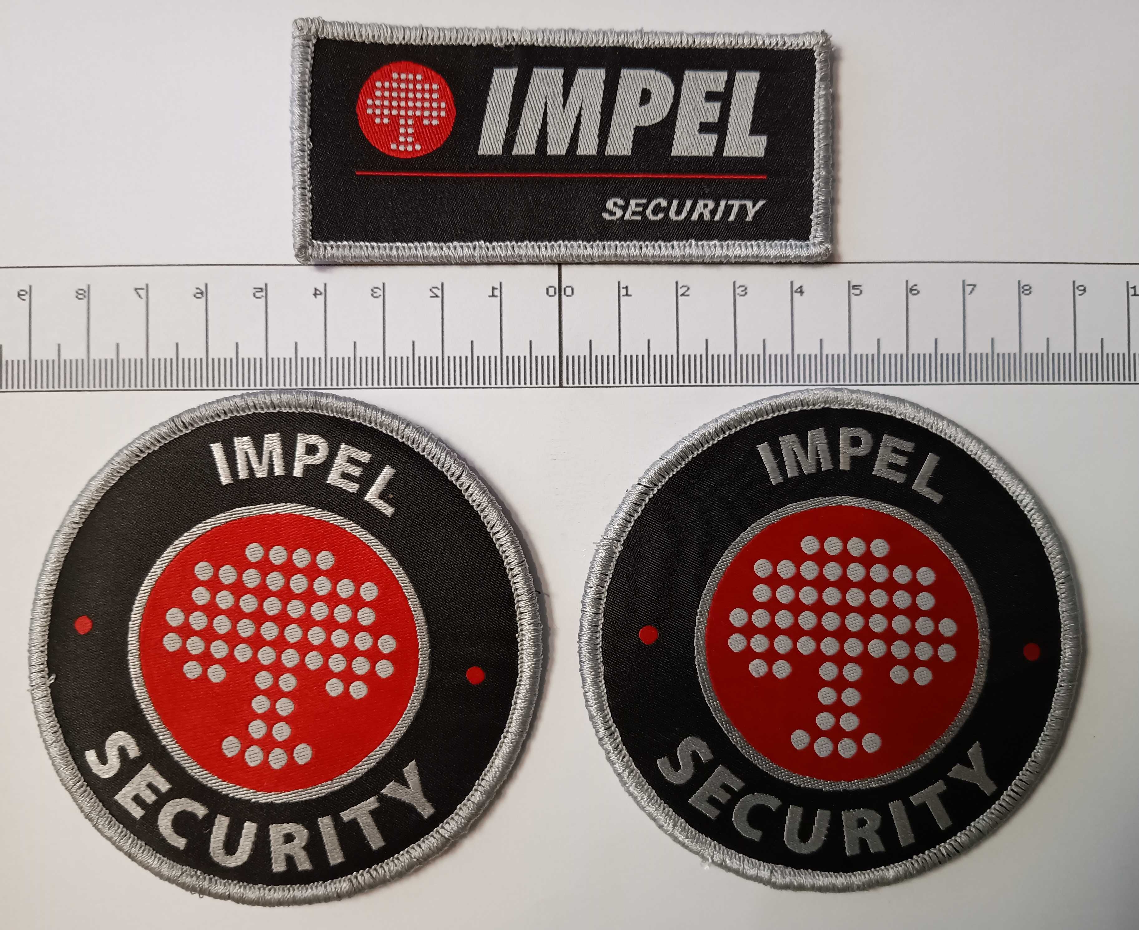 Duży Komplet Naszywki IMPEL Security