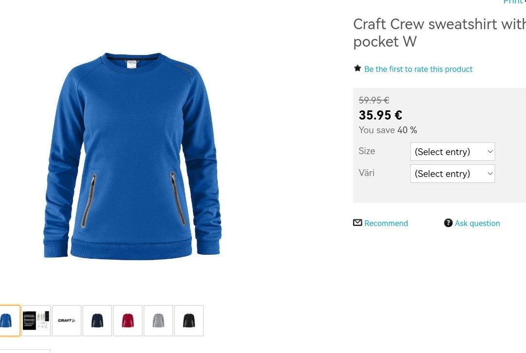 Спортивна кофта Жіночий світшот craft emotion crew sweatshirt M L