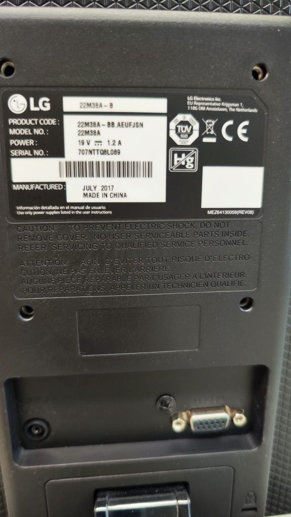 Monitor LG Led 22M38A