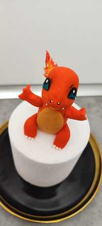 Charmander pokemon figurka z masy cukrowej na tort Pokemony jadalny po