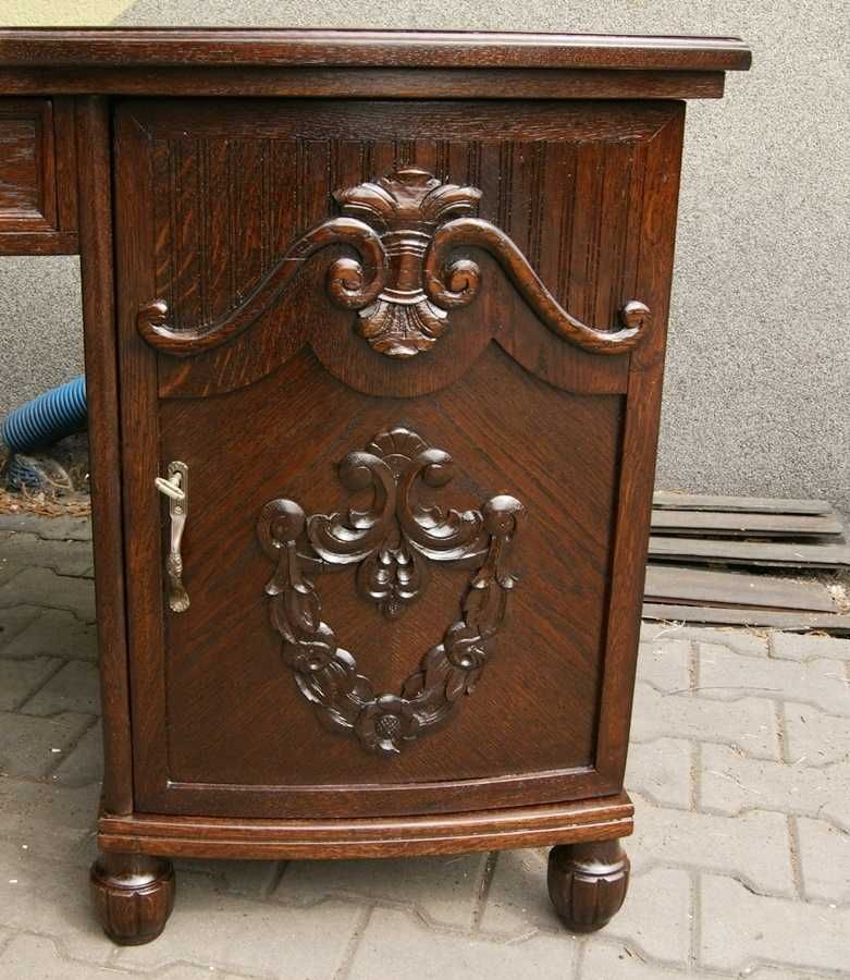 Dębowe Biurko Secesyjne __ po renowacji __ antyki