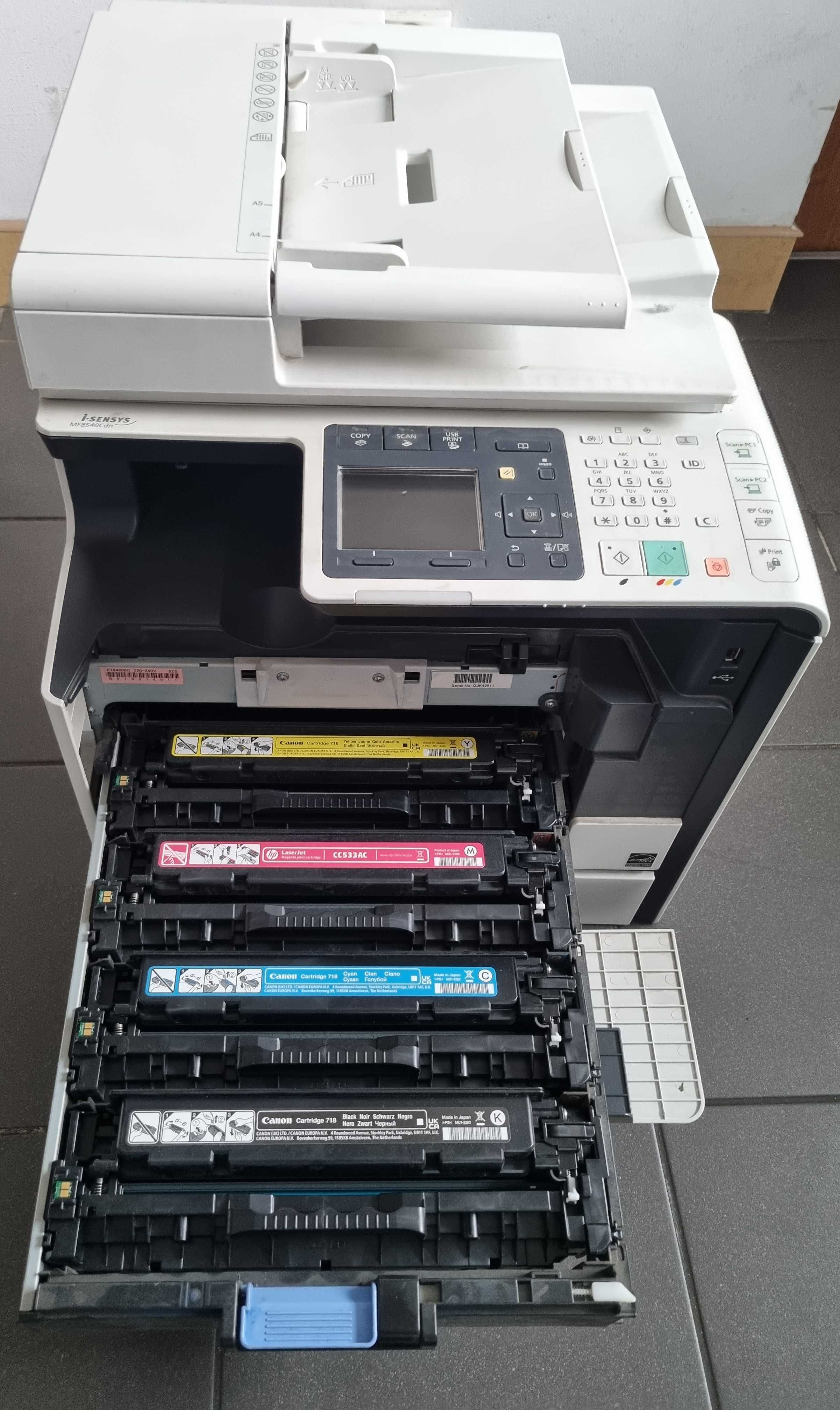 Sprzedam 2x Canon MF8540Cdn uszkodzone (z oryginalnymi tonerami)