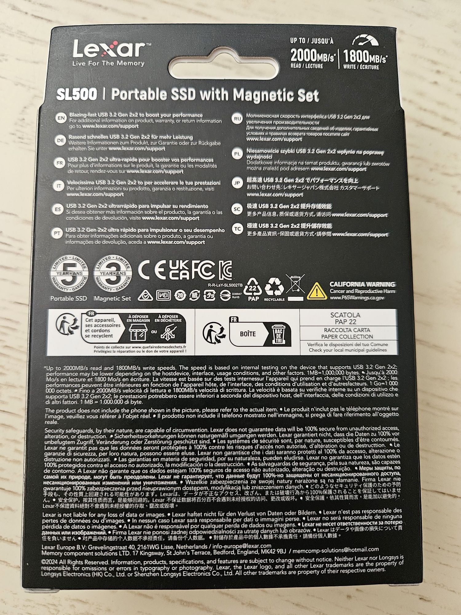 Lexar SL500 2Tb Magnetic Set, зовнішній накопичувач