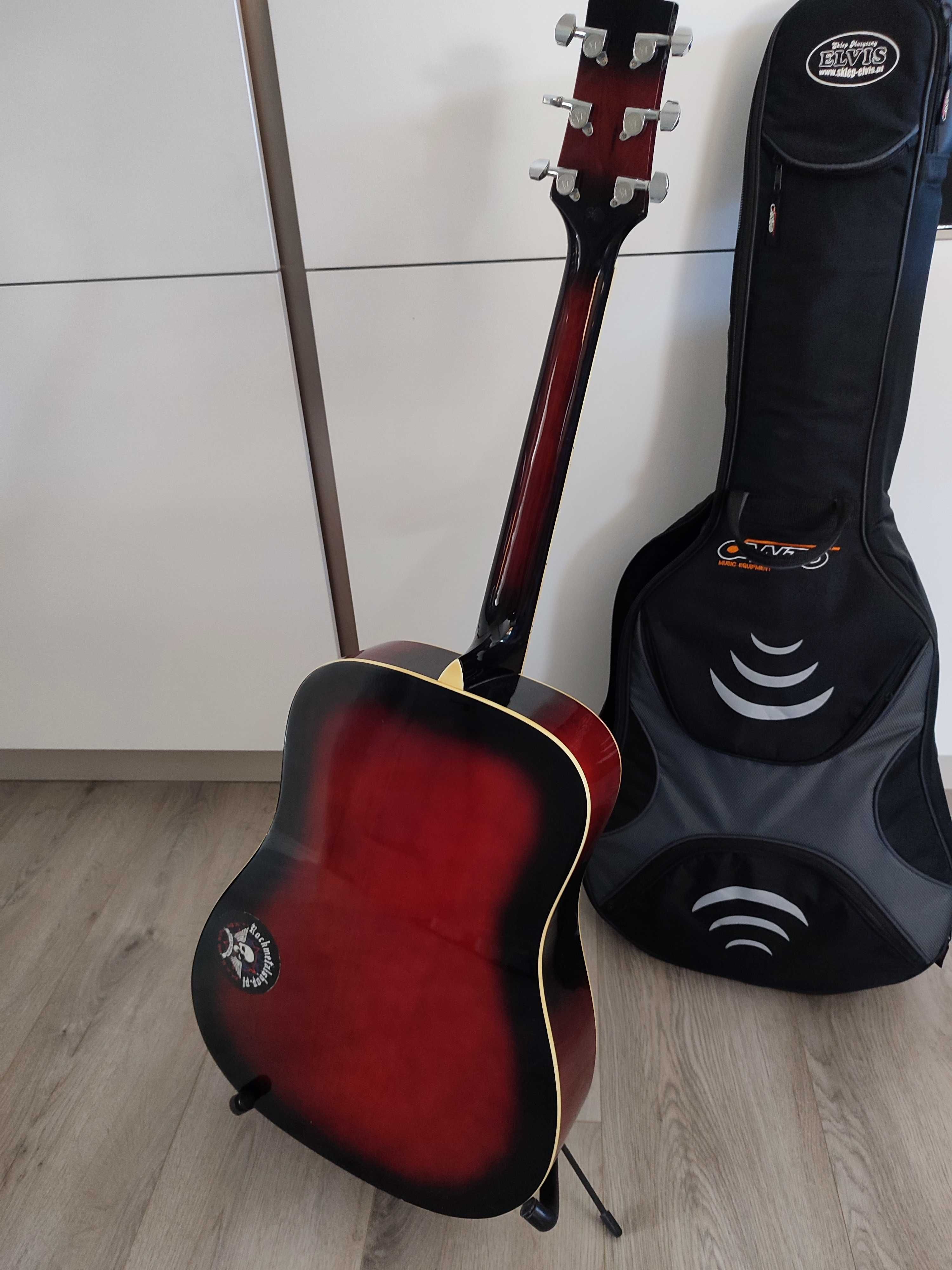 Gitara SX Custom Guitar Model DG1K/VS z pokrowcem i stojakiem