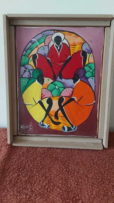 Obraz Wilnert 18×23 cm – kolorowa kompozycja z sygnaturą