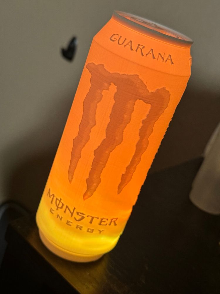 Candeeiro lata monster com led
