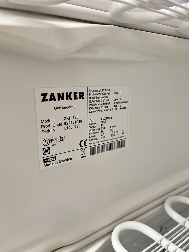 Морозильна камера Zanker, привезена з Німеччини
