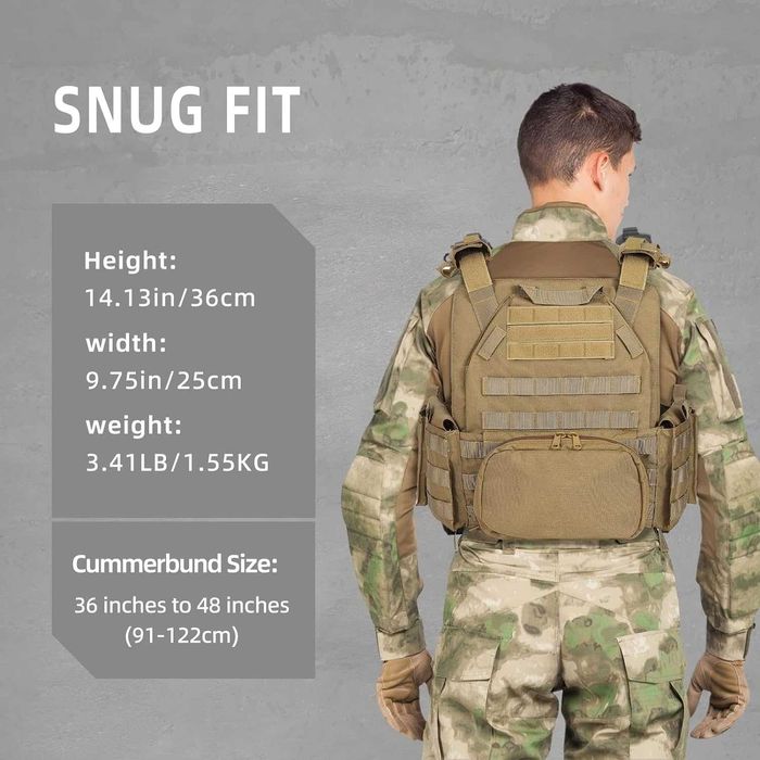 Тактический жилет, 3D дышащий жилет HUNTIT с системой MOLLE