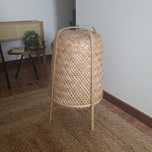 KNIXHULT candeeiro de pé, bambu/feito à mão