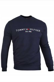 TOMMY HILFIGER Bluza Logo MW0MW11596 Granatowa Regular Fit XXL