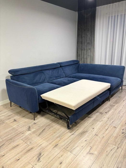 Narożnik z funkcją spania i regulowanymi zagłówkami - VERO DIANTHUS