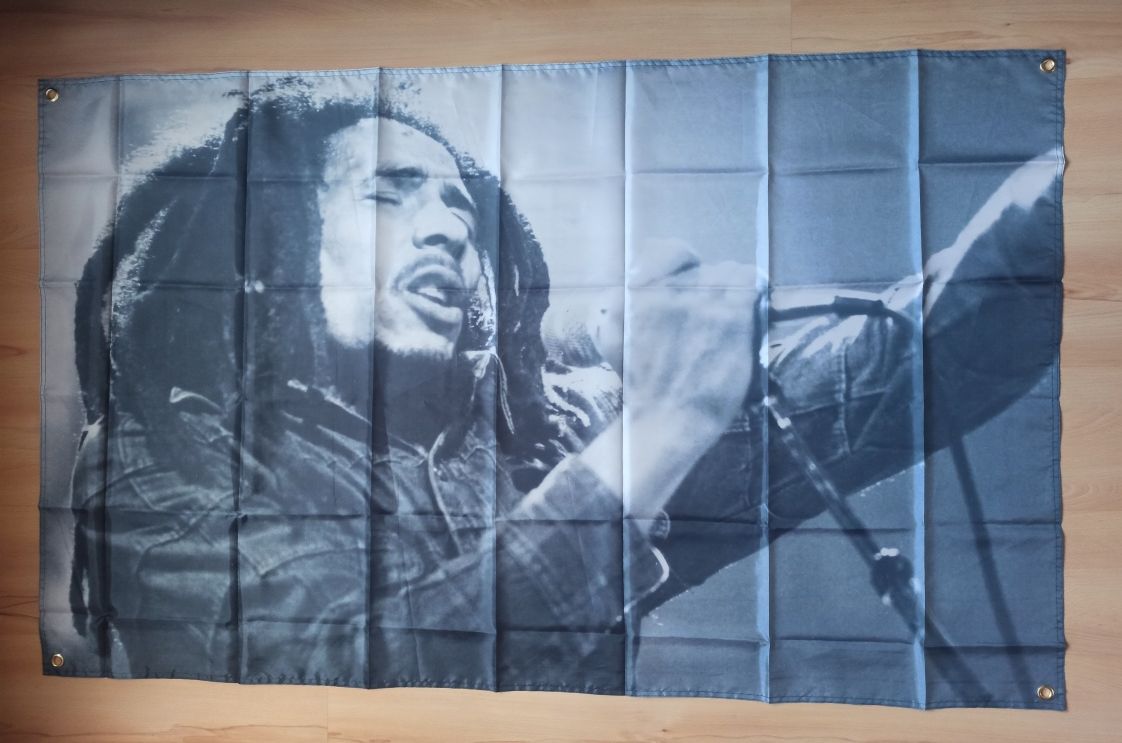 Nowa flaga Bob Marley 90x150 rege rock loft club bar oldschool vinted