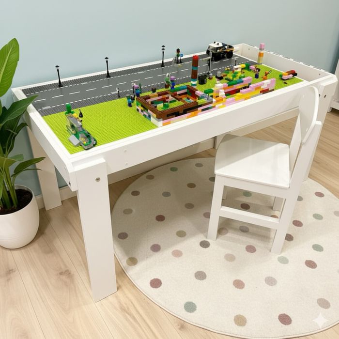 Столик дитячий монтесорі детский з лотками лего стільчик кріселко