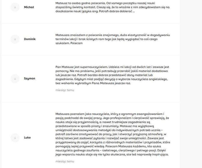 Korepetycje Angielski - Online - Przygotowanie do Matury