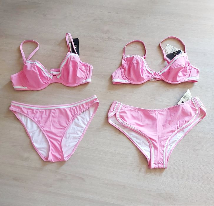 Soutien rosa e branco