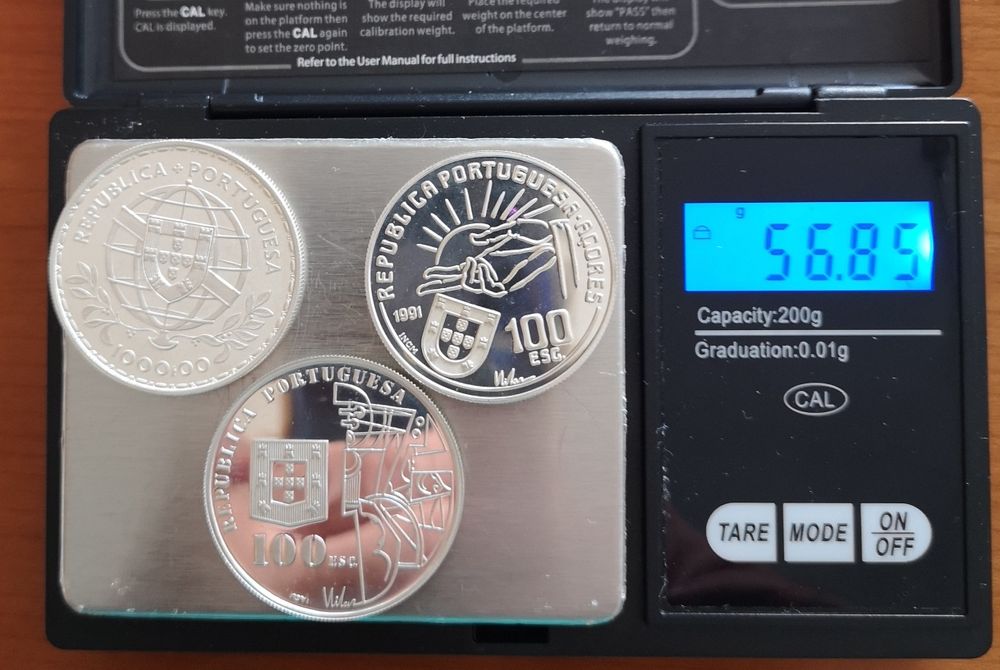 moedas prata proof 100 e 1000 escudos (#3)
