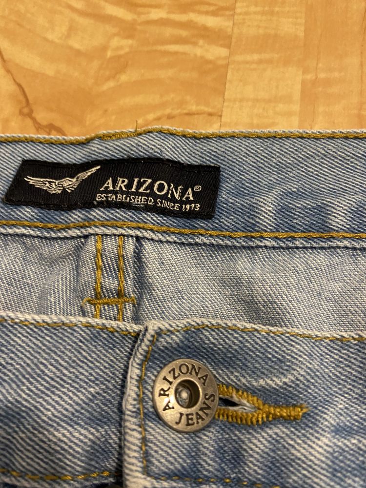 Arizona rozm 56 XXL męskie szorty niebieskie jeansowe dżinsowe pas 104