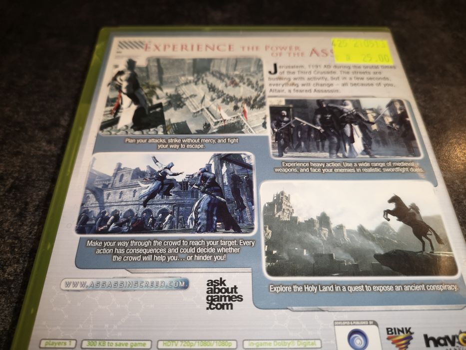 Assassins Creed XBOX 360 gra (stan bdb) gwarancja Sklep Ursus