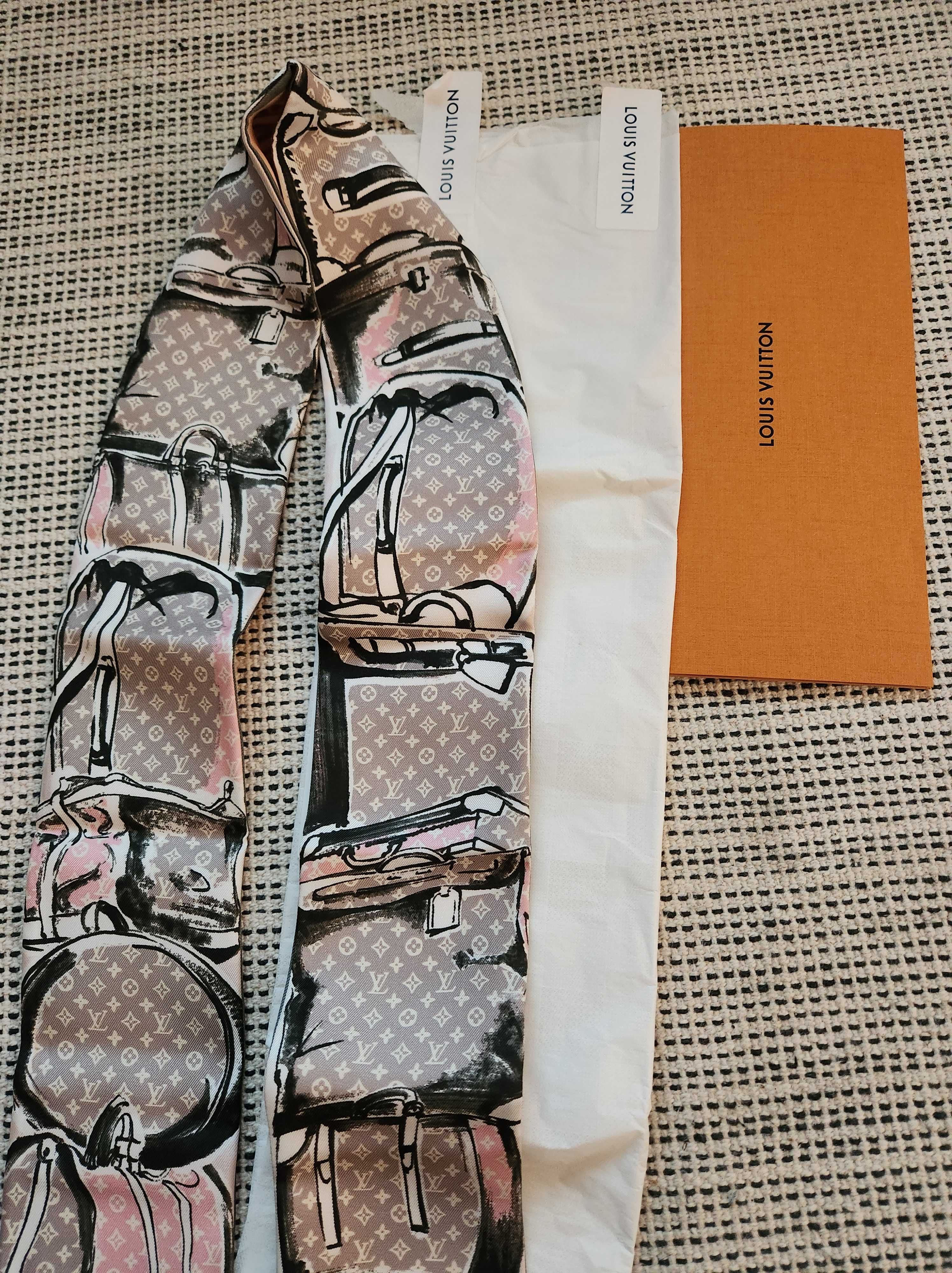 Louis Vuittton Trunks Bandeau scarf - jedwabny szalik - nowy
