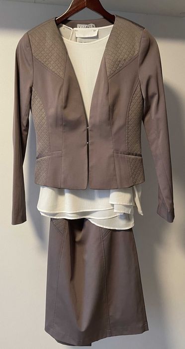 Garsonka Vissavi, żakiet, spódnica, bluzka NOWE Z METKAMI r. 36