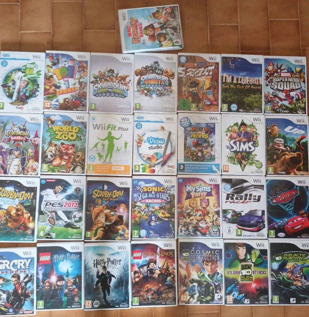 Wii com jogos e acessórios