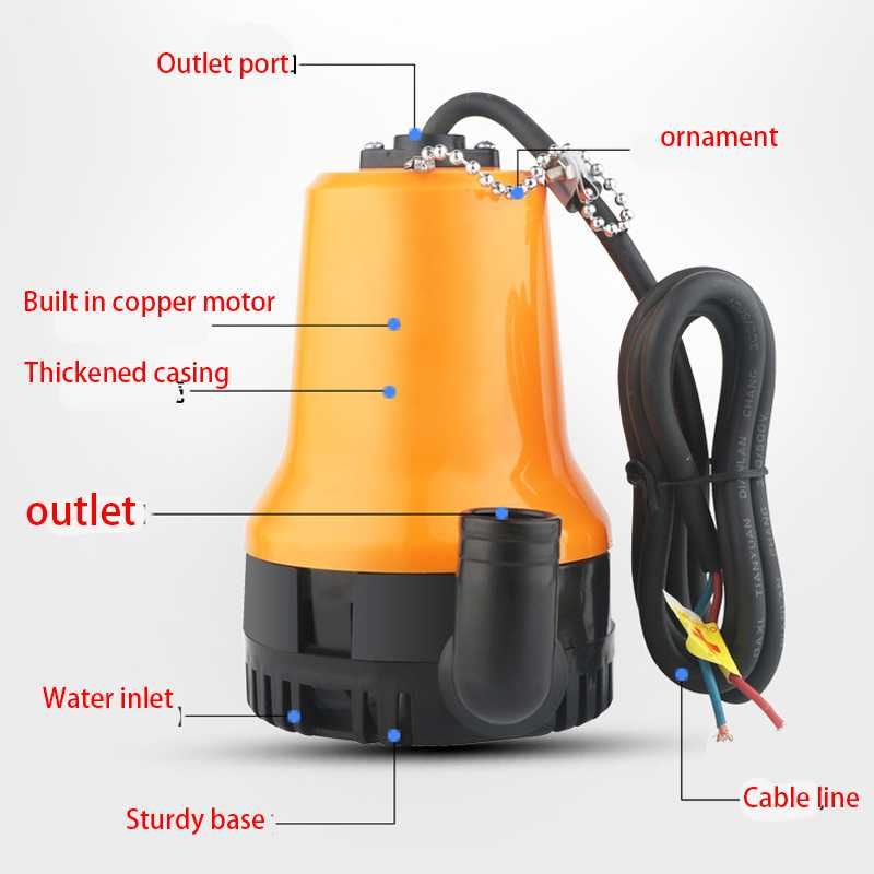 Bomba de água 4500l/h 12v/24v  circulação de água