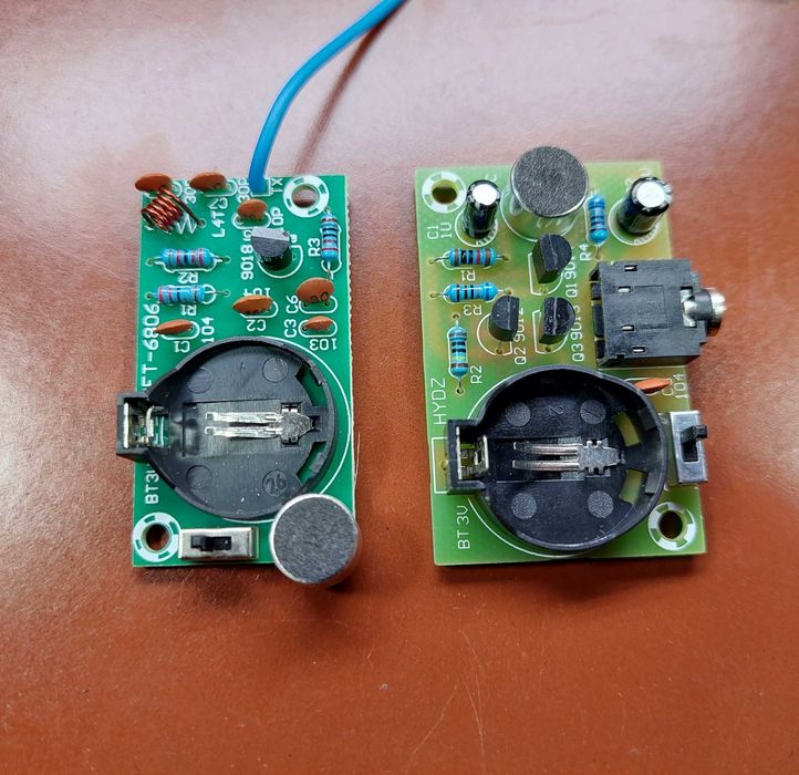 Миниатюрный аудио ФМ передатчик (HM радио микрофон) 3-6 вольт