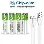 Akumulatory AA 1.5V 1280mAh Daweikala z Gniazdem USB-C do Ładowania