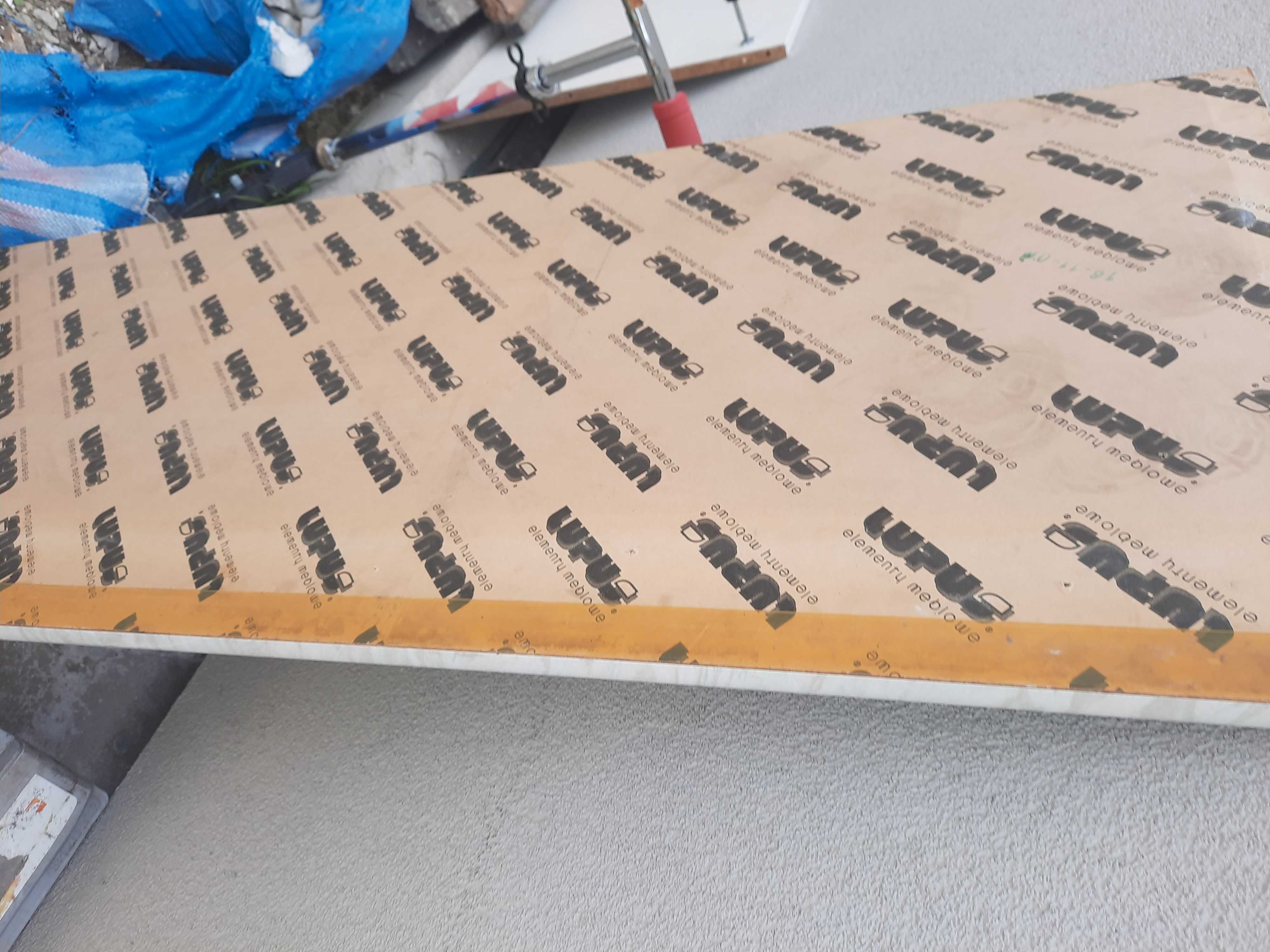 Blat kuchenny warsztatu mebli itp 129 x 50 x 3 cm jasny
