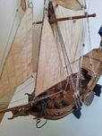 Model jachtu holenderskiego z XVII wieku
