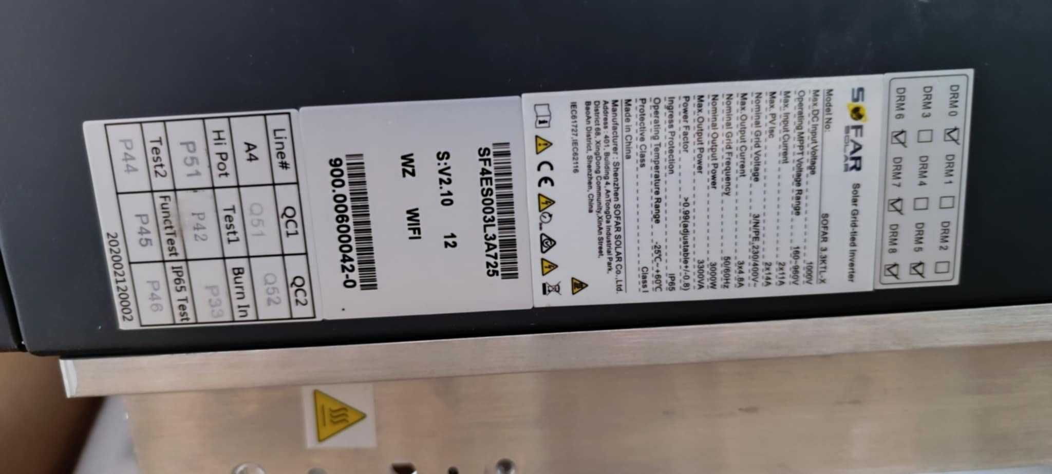 Falownik Sofar 3,3kTl-X