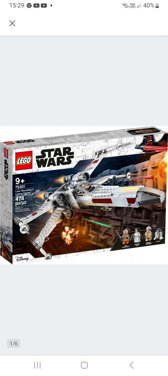 Nowe LEGO Strar Wars Myśliwiec X-Wing Skywalkera 753017