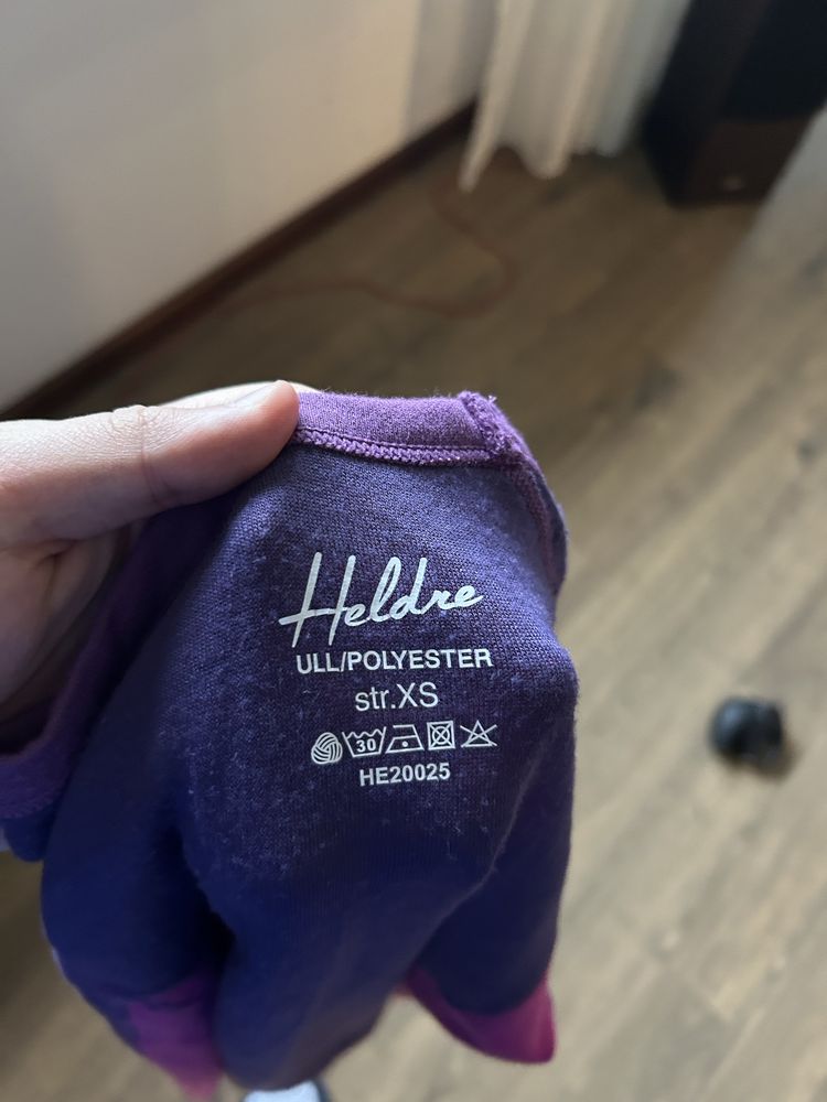Bluzka koszulka Heldre Merino Wool dwustronna bielizna termiczna xs