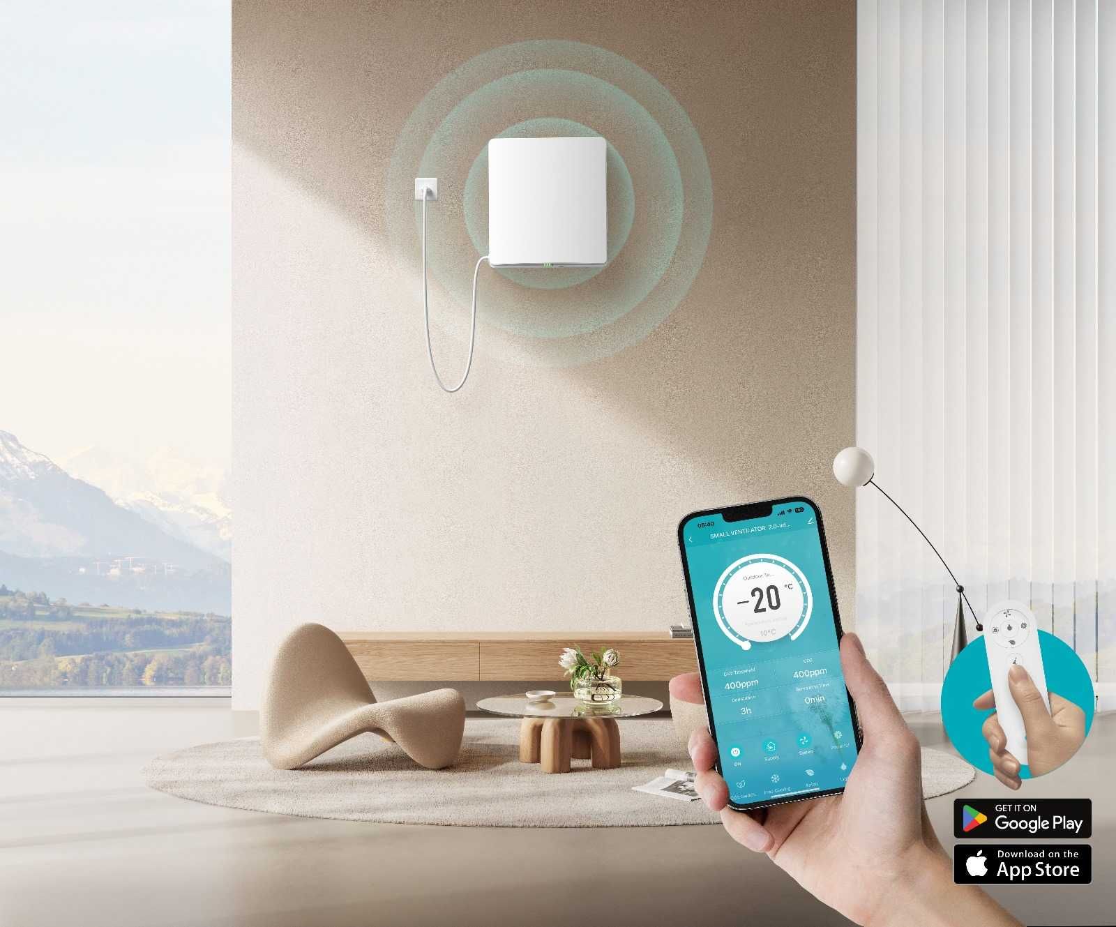 Ventilador Mecânico 2.0 Filtro F7 Wi-Fi - VMC