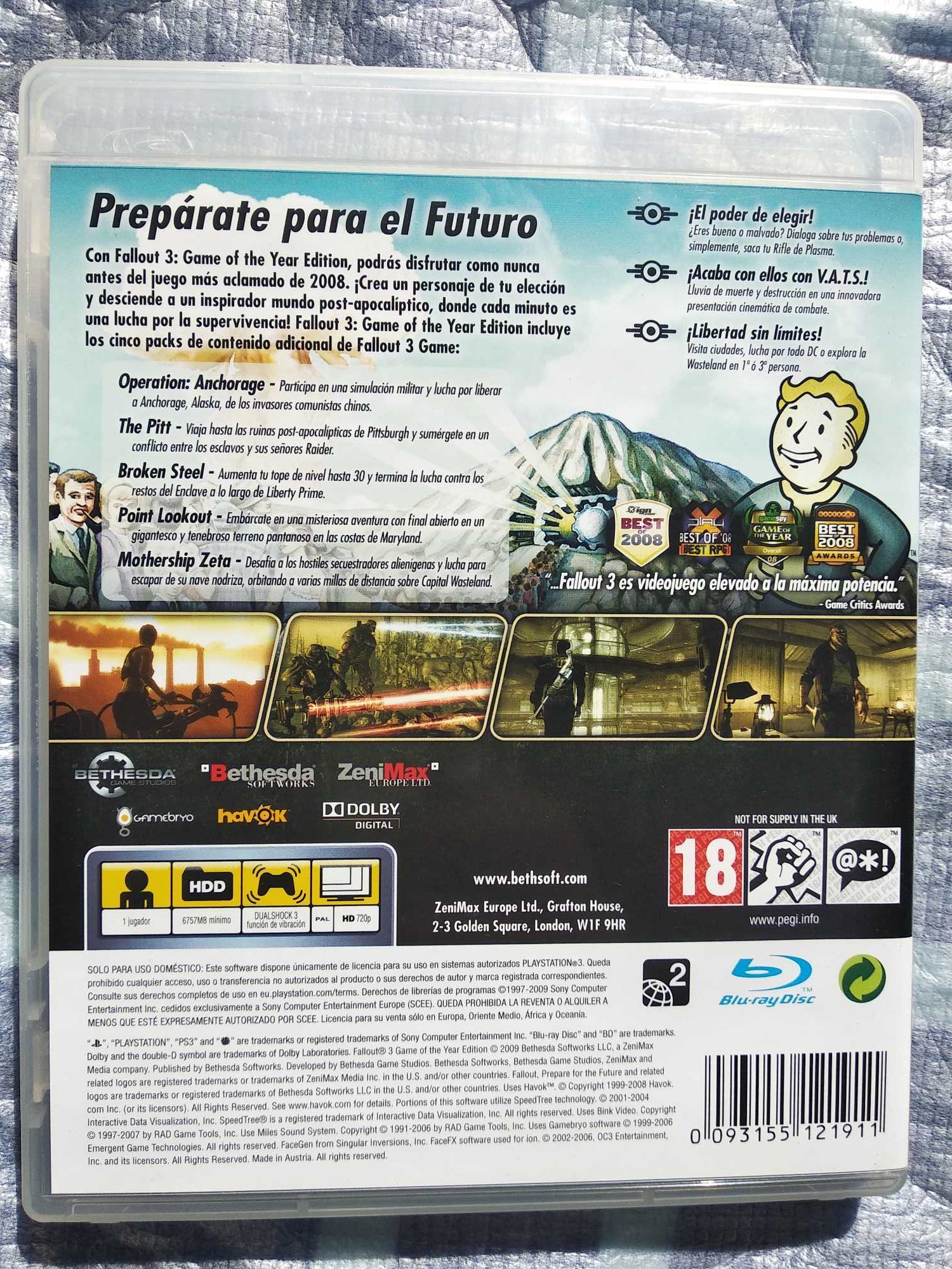 Fallout 3 Game of the Year Edition PS3 + Guia oficial do jogo