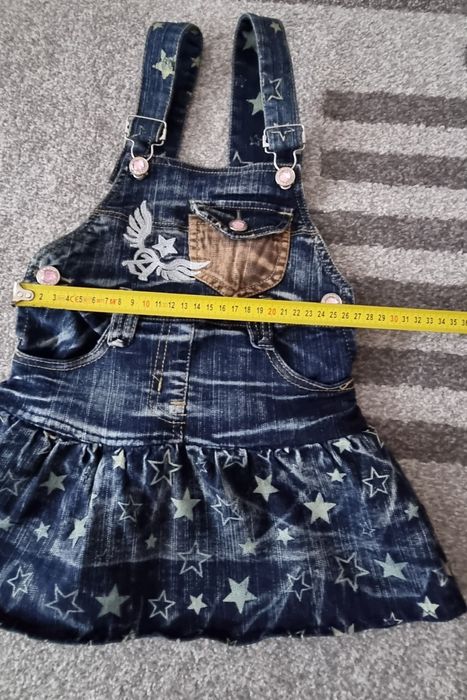 spódniczka jeans na szelkach