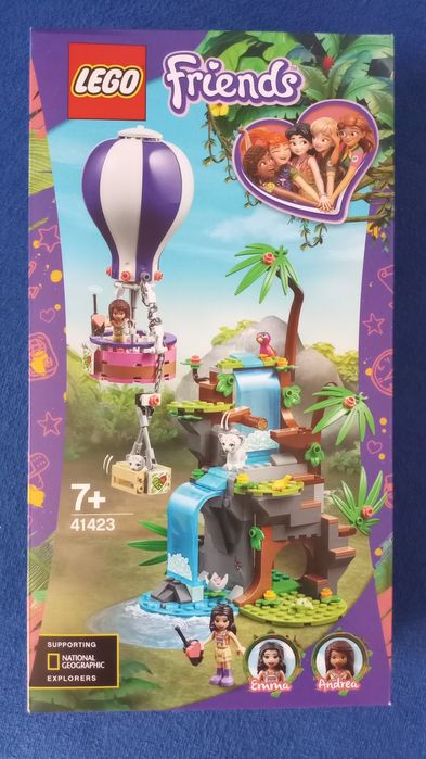 Nowy LEGO Friends 41423 - Balonem na ratunek tygrysowi 7+ wodospad