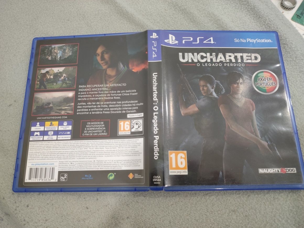 Jogo PS4 Uncharted- o legado Perdido