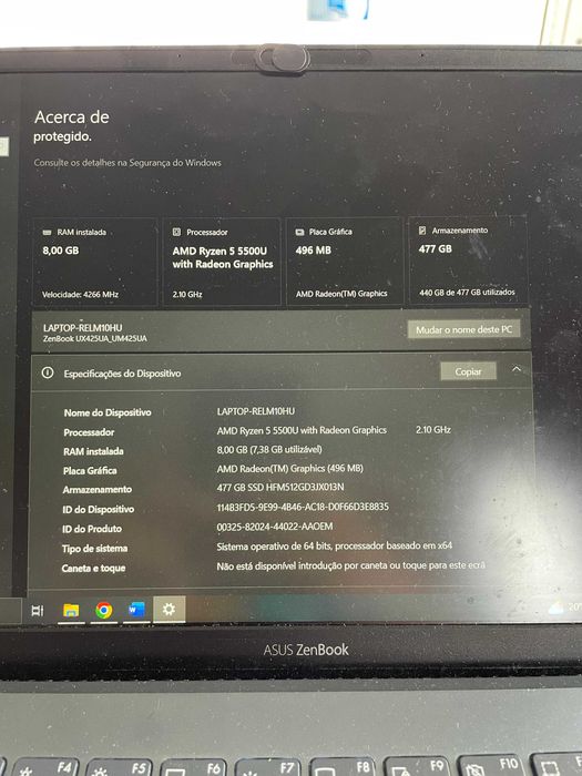 Asus ZenBook 14" – UM425U
