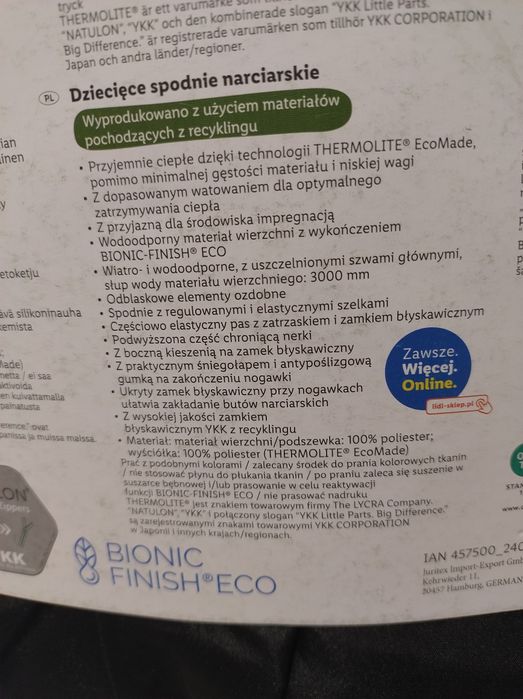 Dziecięce spodnie narciarskie chłopięce 134/140