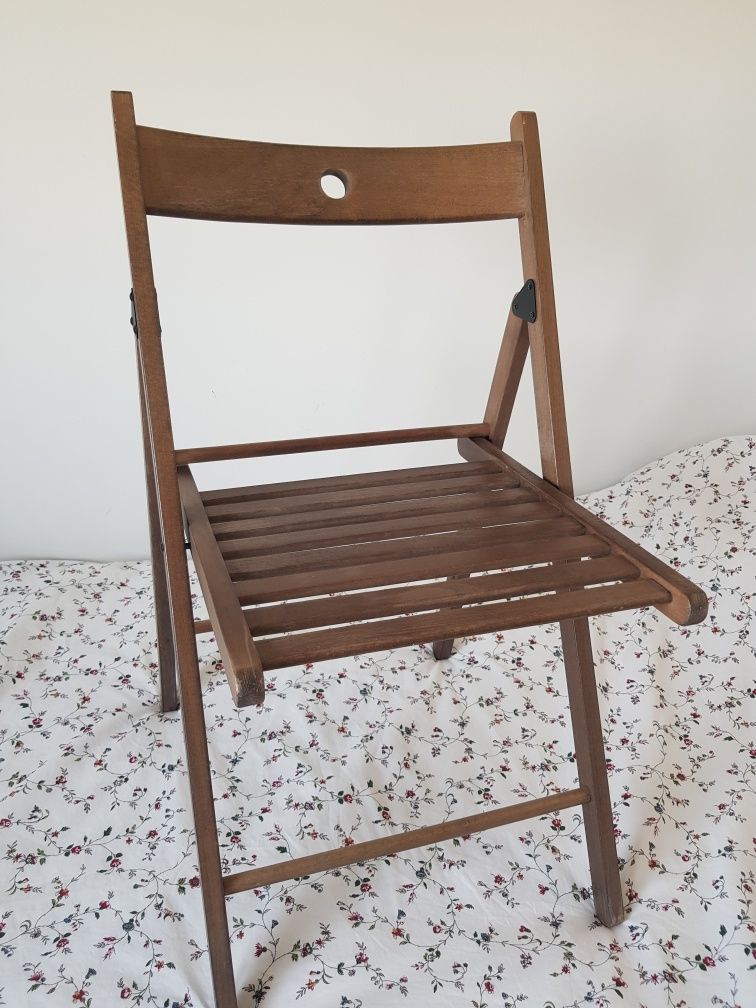 Krzesło składane IKEA Frosvi brąz drewno